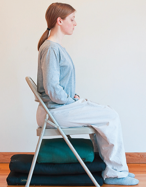 Sitting in a chair