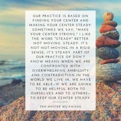 Making your center steady