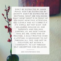 Don't Be Distracted By Inner Peace
