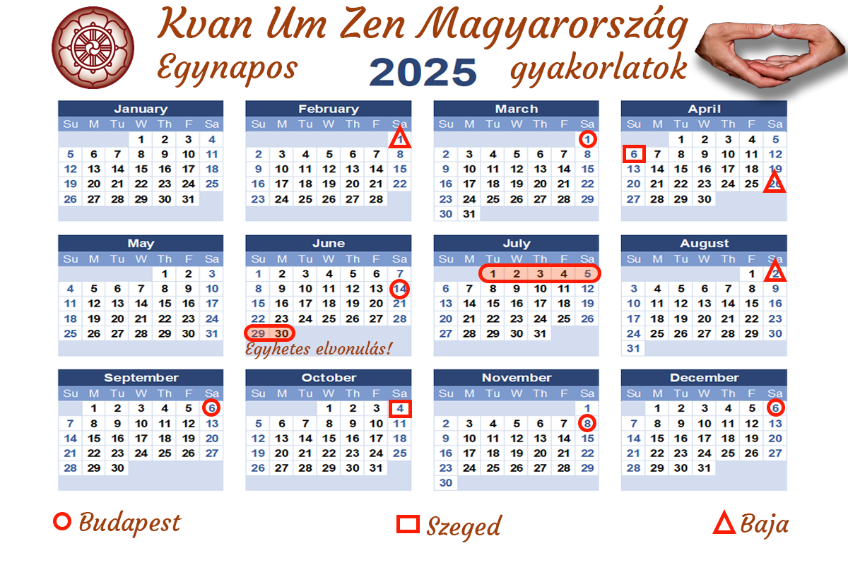 Egynapos elvonulás időpontok 2025